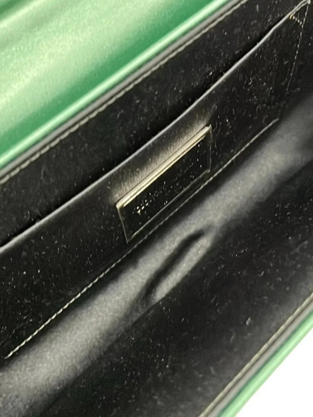 GIORGIOARMANI Green Satin Handbag